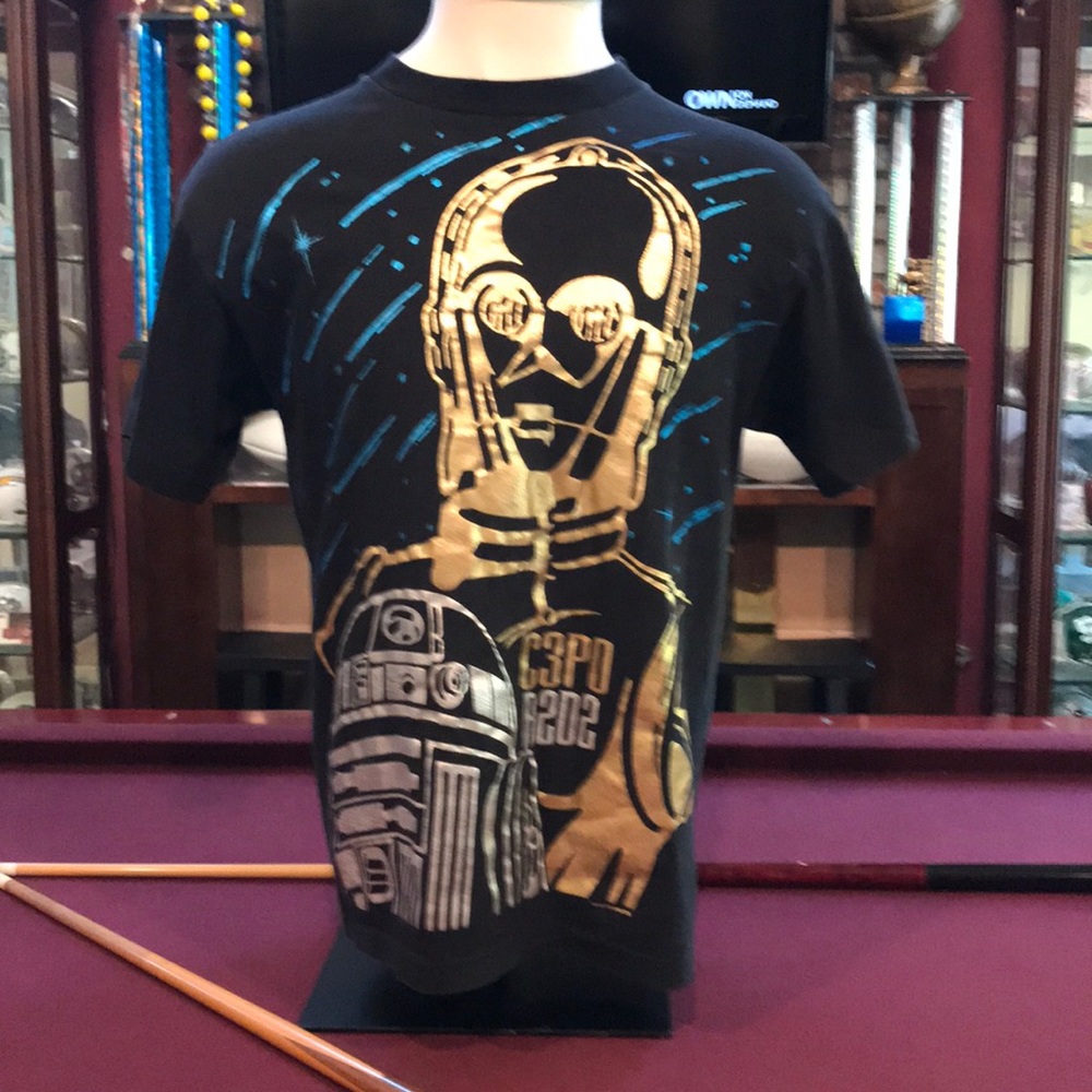 ❌SOLD❌ Star Wars C3PO R2D2 Lucas Film shirt - Picture 1 of 7